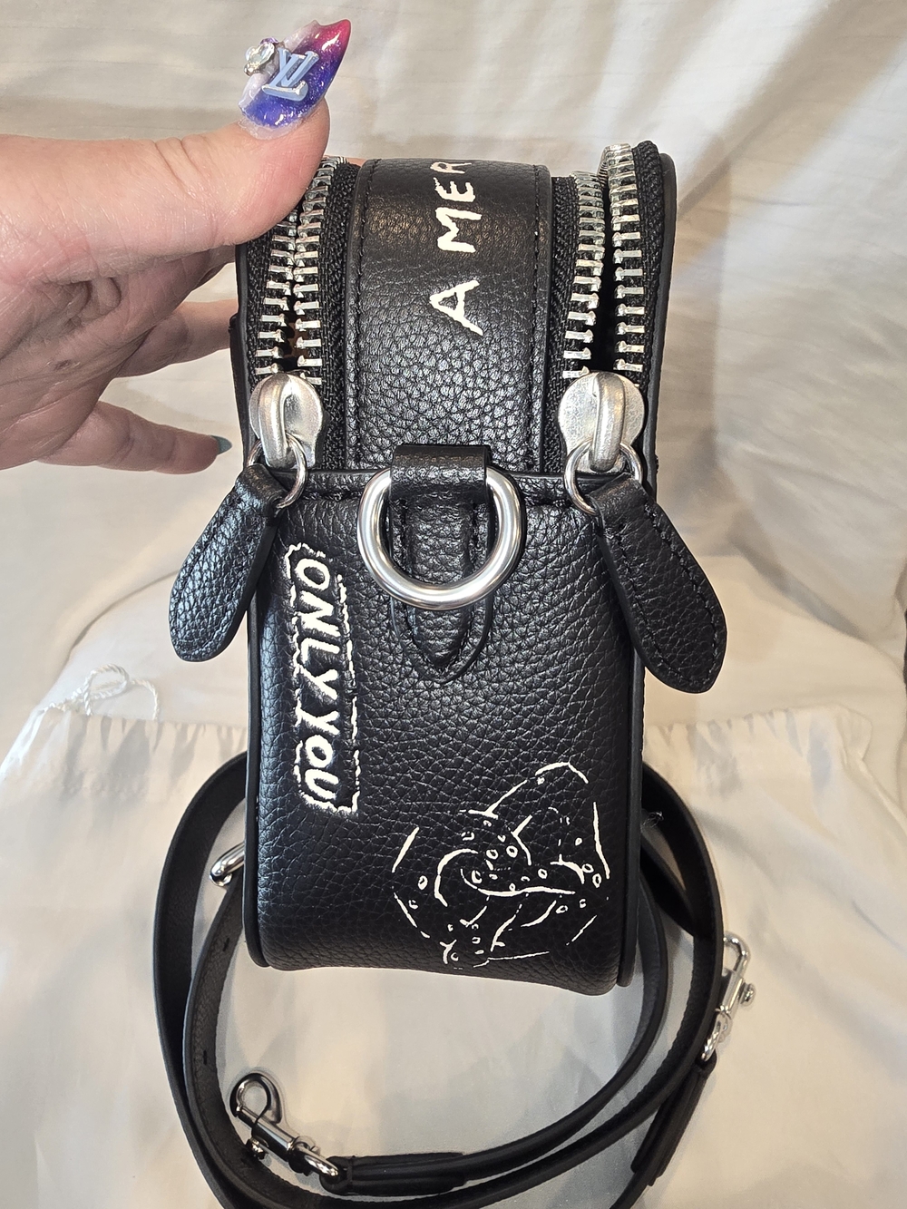 Coach Black Leather Crossbody Bag with Dino Sketch - Picture 10 of 12